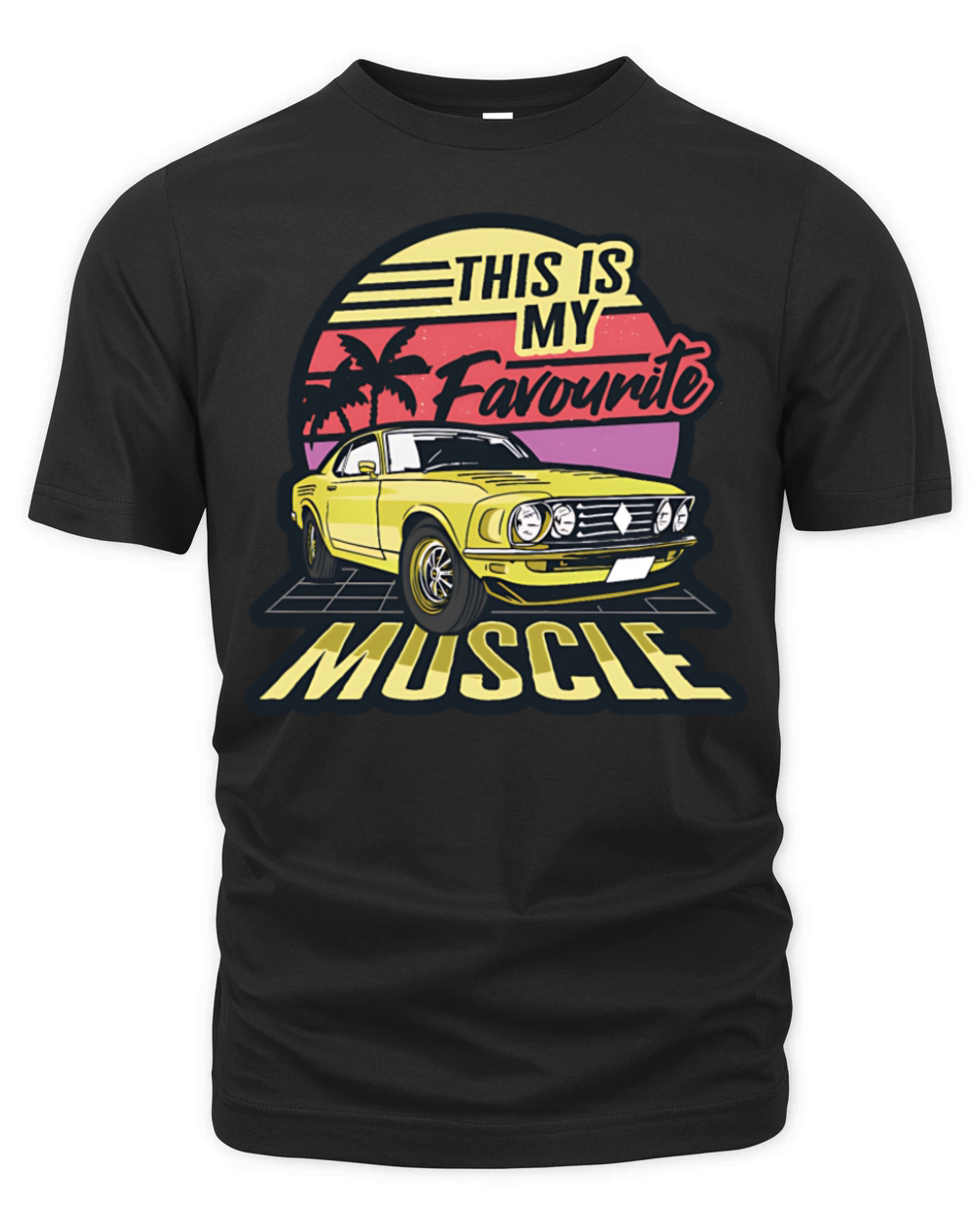 Classic american muscle cars vintage Design Organic Unisex T-shirt