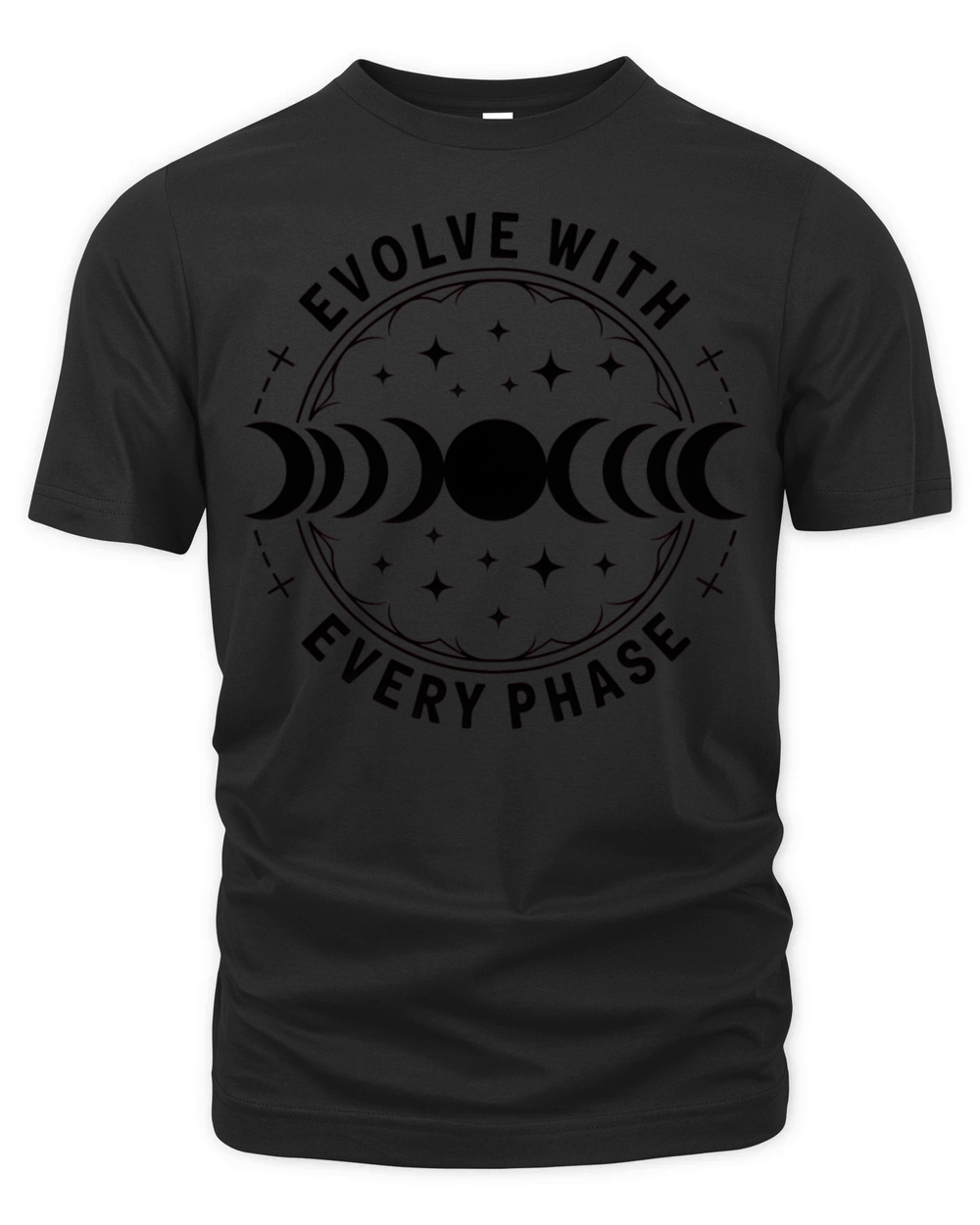 Evolve With Every Phase typography minimal Organic Unisex T-shirt