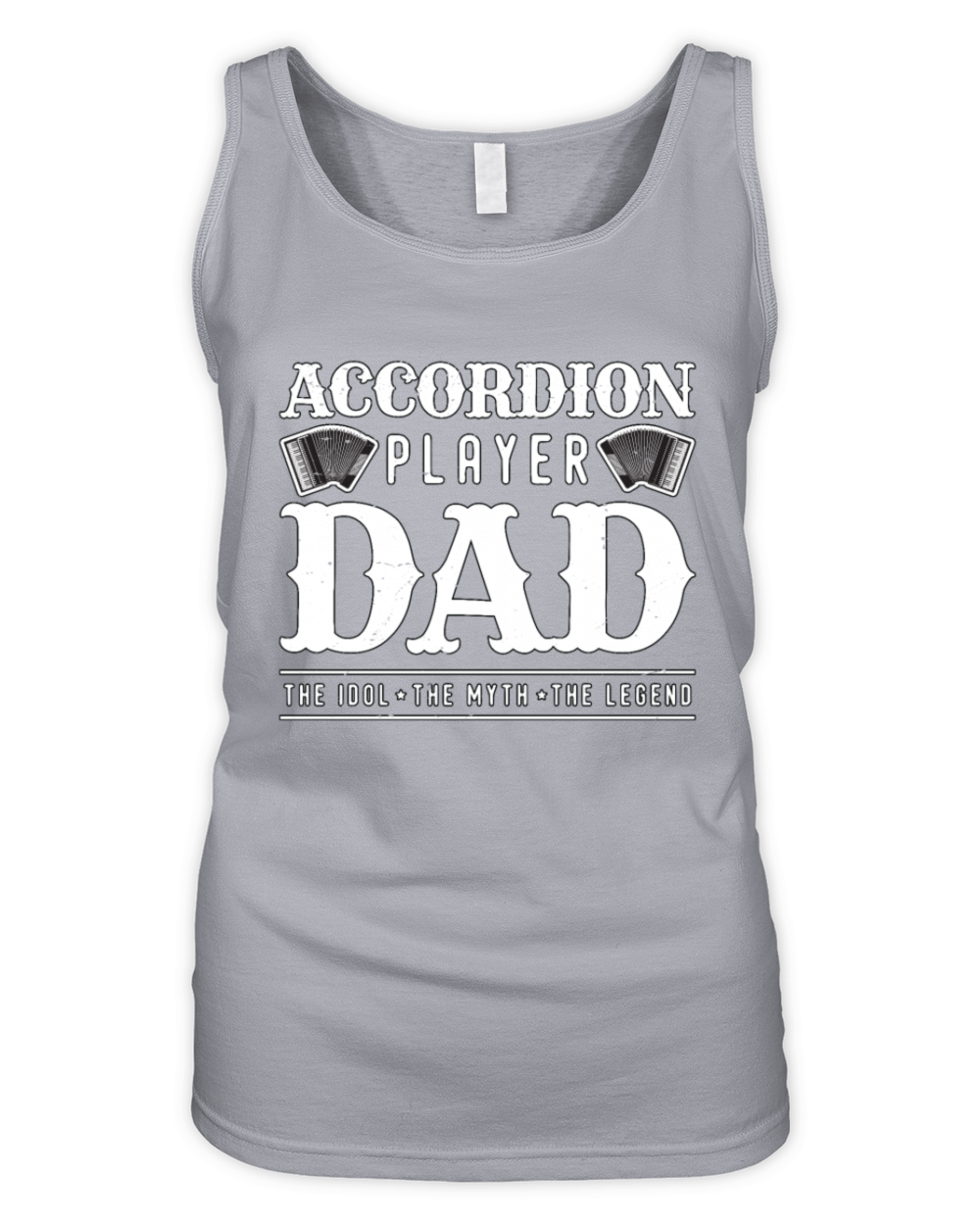 Accordion Player Dad The Idol Loves Country Music Organic Women's Tank Top