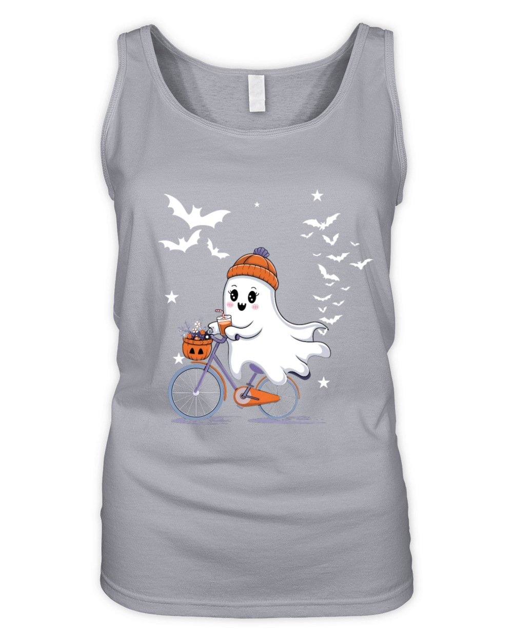 Cute Halloween Ghost T-shirt Halloween Fall Shirt Organic Women's Tank Top