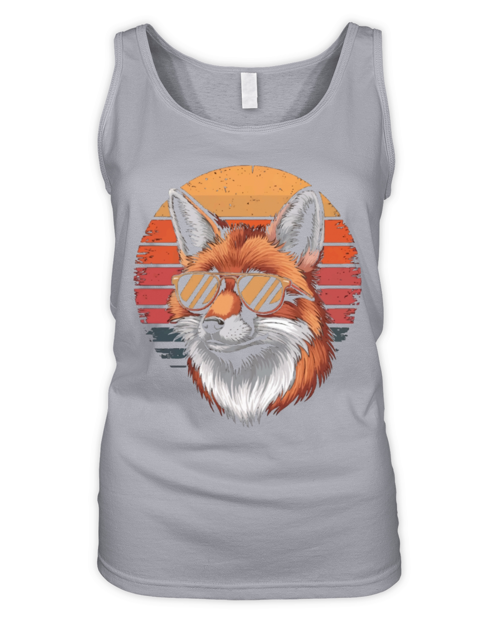 Fox with vintage sunglasses Organic Women's Tank Top