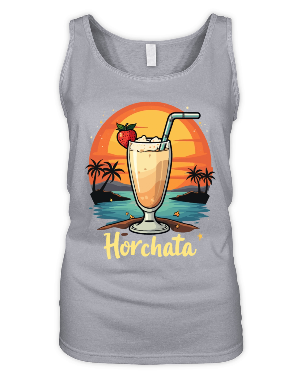 Vintage Retro Style Horchata Mexican Drink Summer Organic Women's Tank Top
