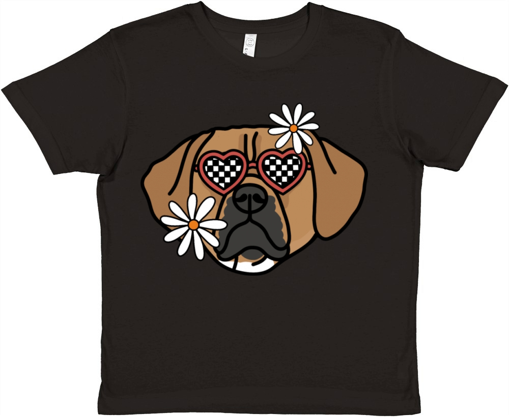 Puggle Retro Dog Premium Kids Crewneck T-shirt
