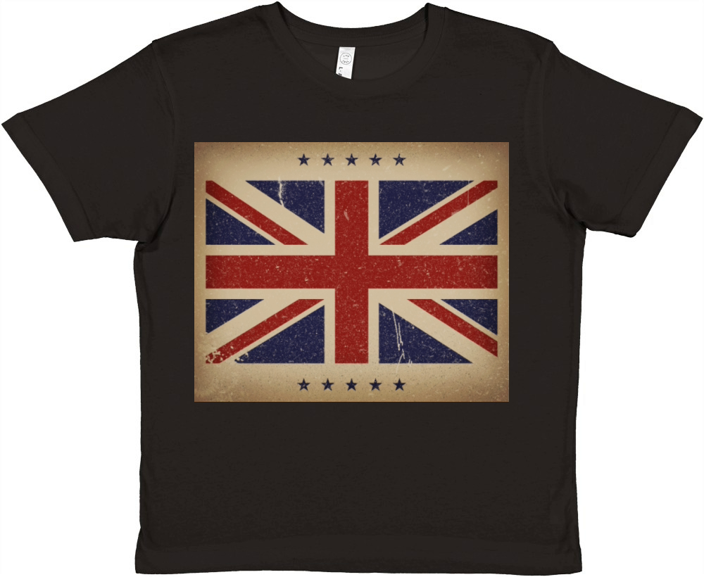 Vintage Union Jack Premium Kids Crewneck T-shirt