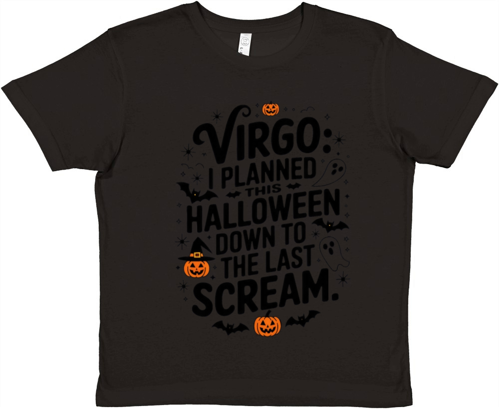 Virgo Halloween Funny Quote Premium Kids Crewneck T-shirt