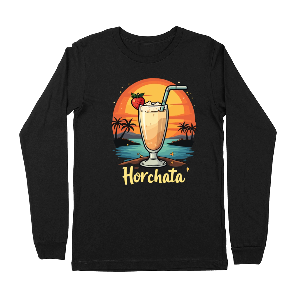 Vintage Retro Style Horchata Mexican Drink Summer Premium Long Sleeve
