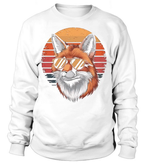 Fox with vintage sunglasses Sweatshirt Unisex