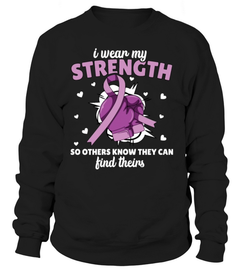 Violence awareness purple ribbon shirt design Sweatshirt Unisex