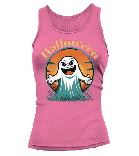 Vintage Pumpkin Scene Halloween Tank top Woman