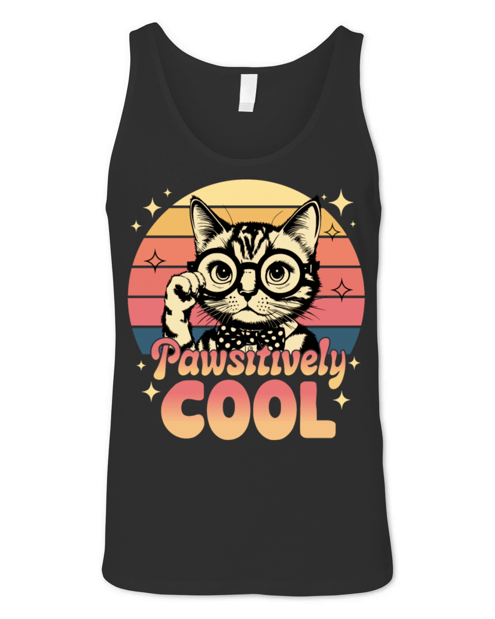 pawsitively cool cat Unisex Jersey Tank