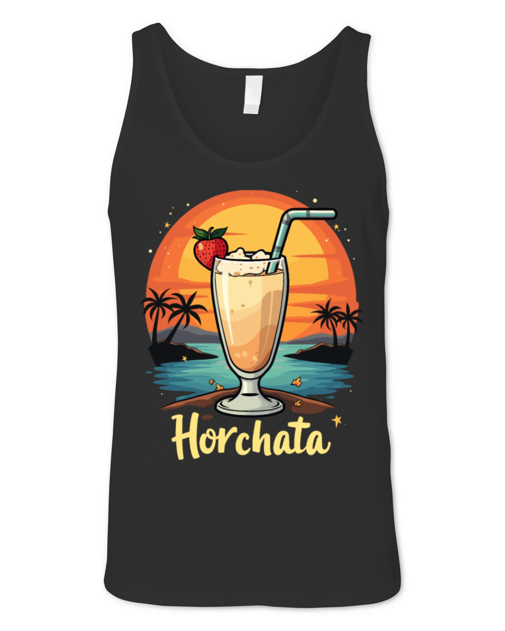 Vintage Retro Style Horchata Mexican Drink Summer Unisex Jersey Tank
