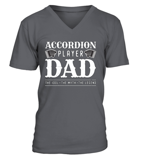 Accordion Player Dad The Idol Loves Country Music V-Neck T-shirt