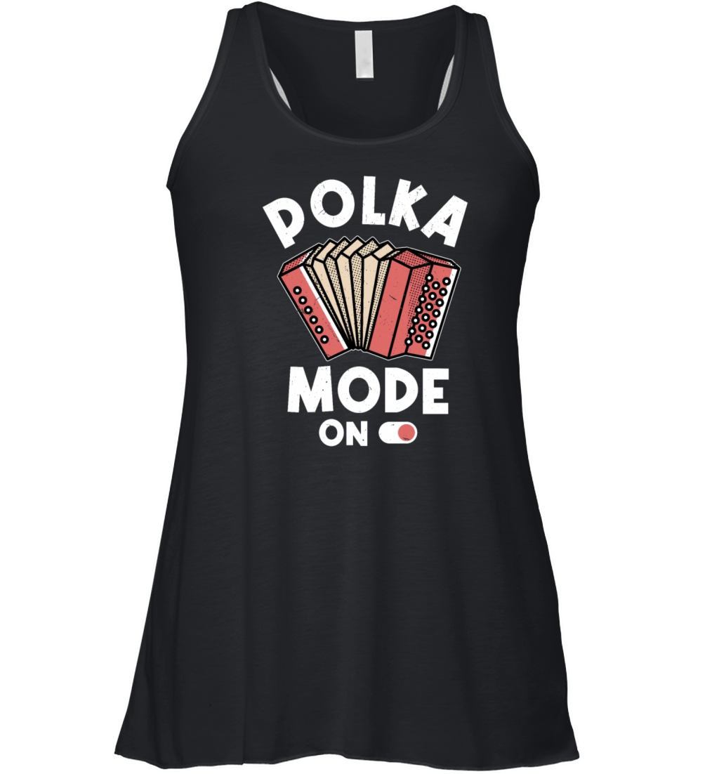 Funny Polka Dance Design for a Polka Muscian Women's Flowy Tank Top