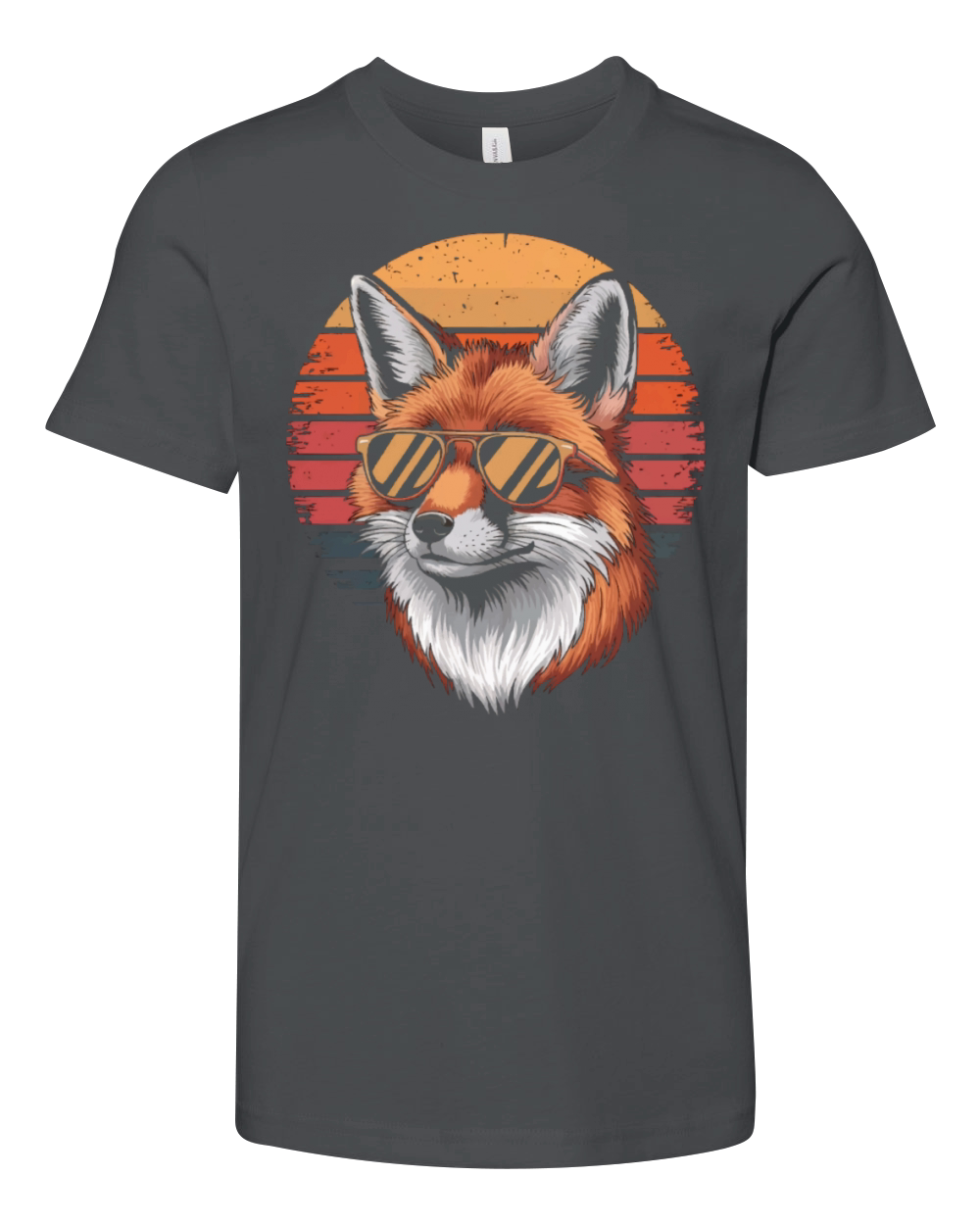 Fox with vintage sunglasses Youth Unisex Jersey Tee