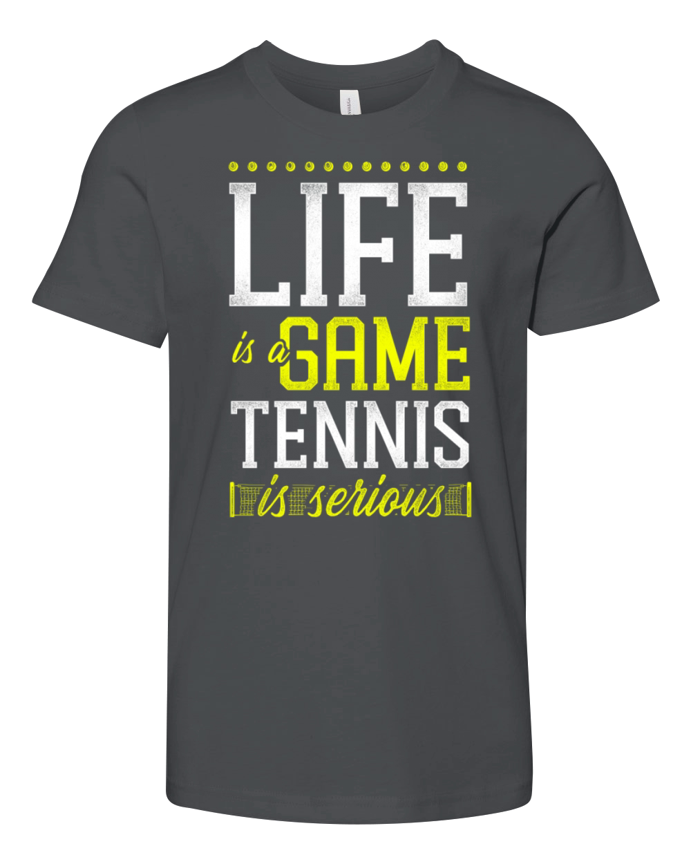 Funny Tennis Player Racket Life Is Youth Unisex Jersey Tee