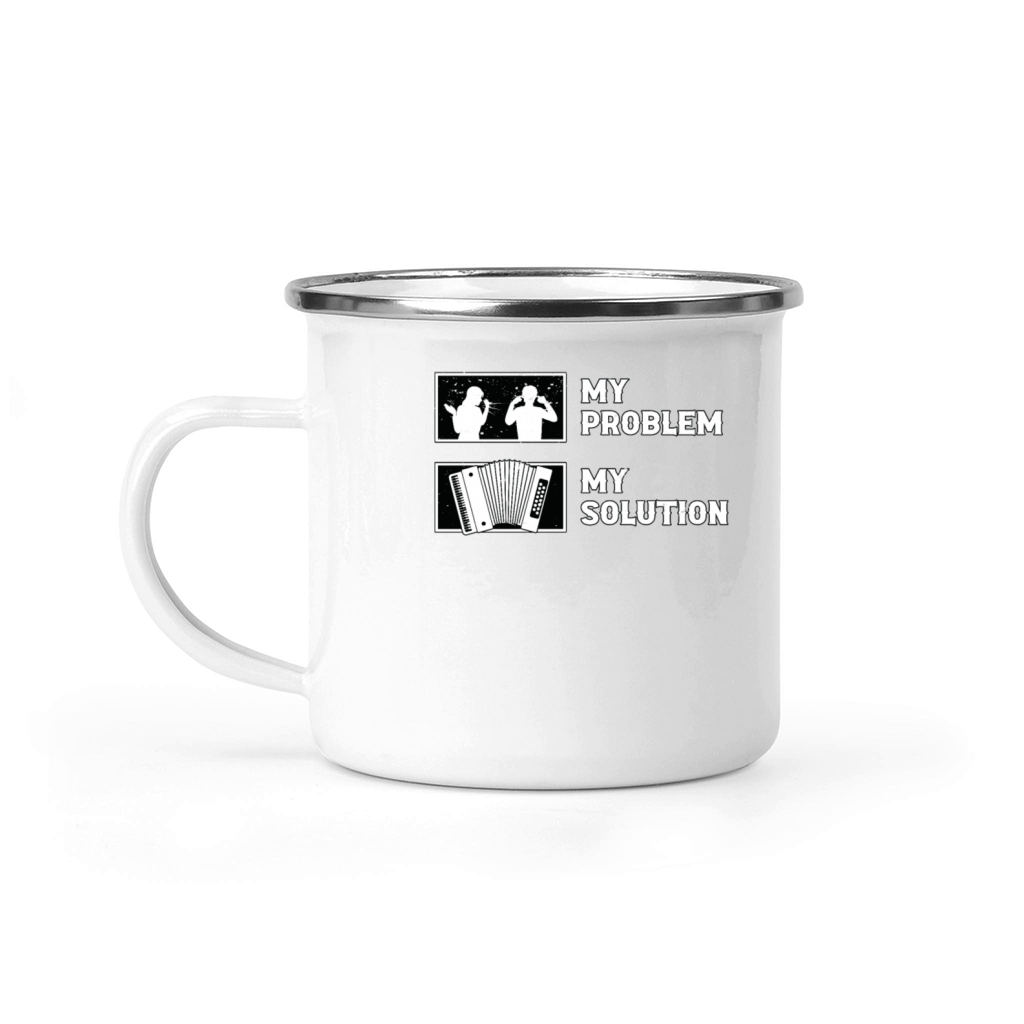 Accordion Player My Problem My Pictogram Dad Mom Camping Mug