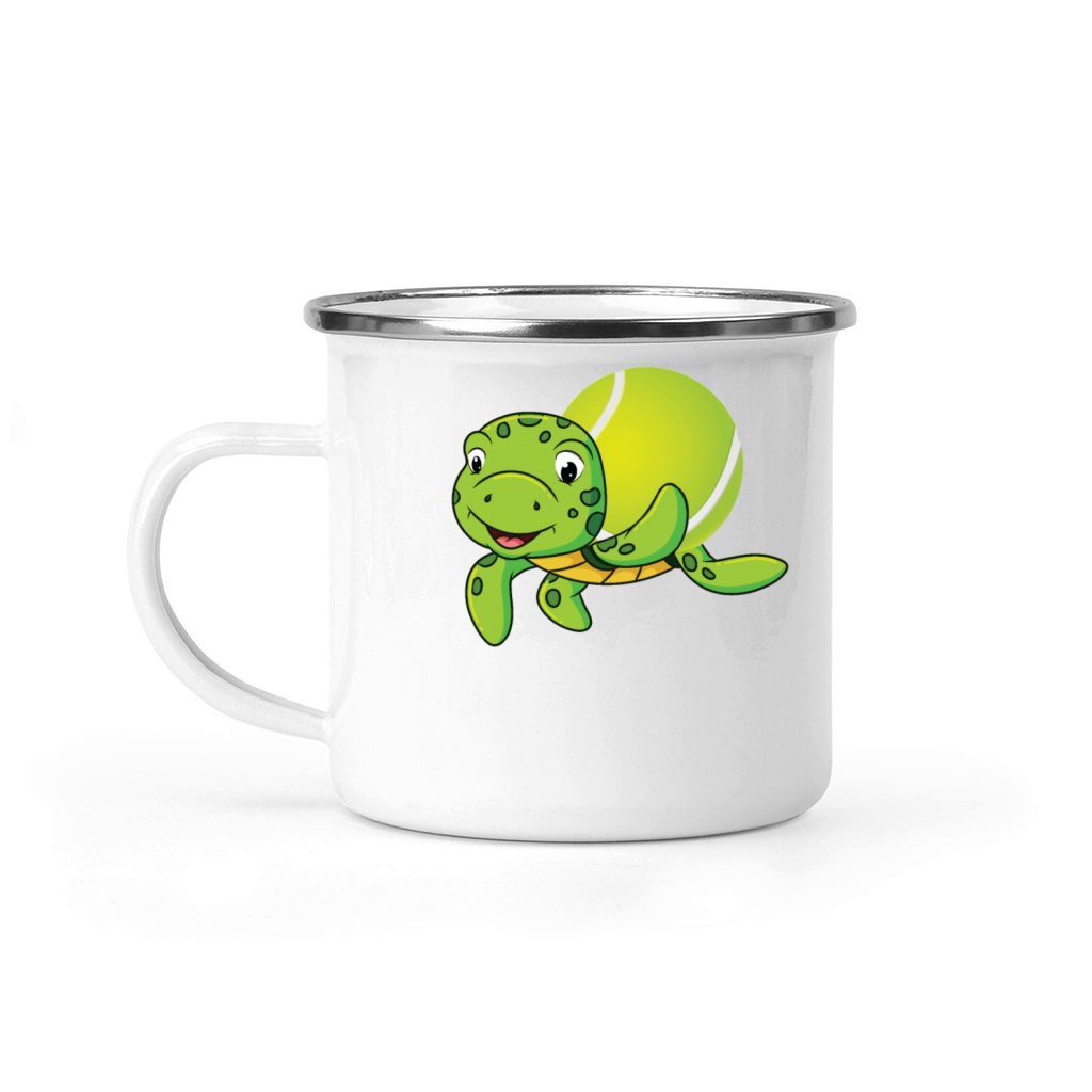 Funny Tennis Player Racket Cat Camping Mug