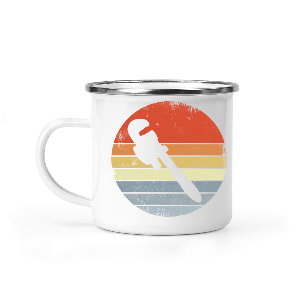 Pipe Wrench Vintage Look Camping Mug