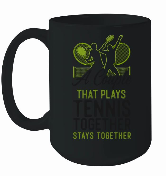 Funny Tennis Player Racket Couple Ceramic Mug