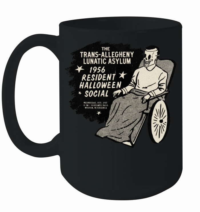 Vintage Insane Asylum Halloween Social Ceramic Mug