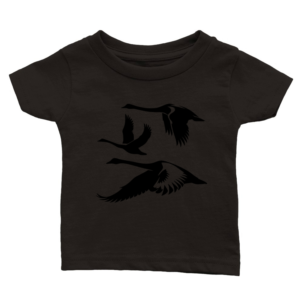 Elegant Mute Swan Flock Of Swanbirds Classic Baby Crewneck T-shirt