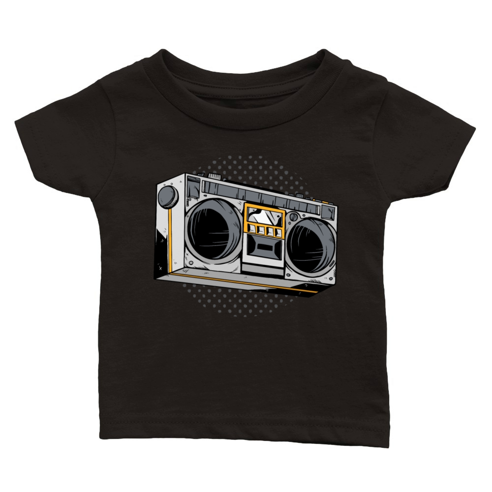 Retro Vintage 80s radio design Classic Baby Crewneck T-shirt