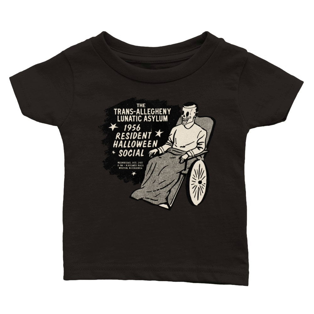 Vintage Insane Asylum Halloween Social Classic Baby Crewneck T-shirt