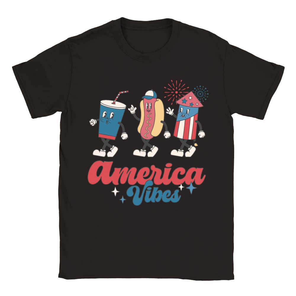 America Vibes Classic Kids Crewneck T-shirt