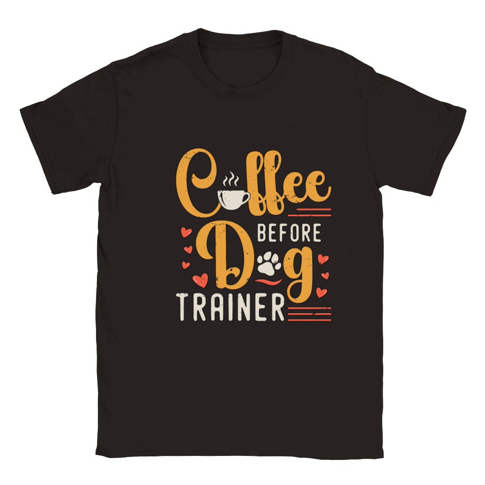 Dog Trainer Coffee Before Dog Sport Coffee Lover Classic Kids Crewneck T-shirt