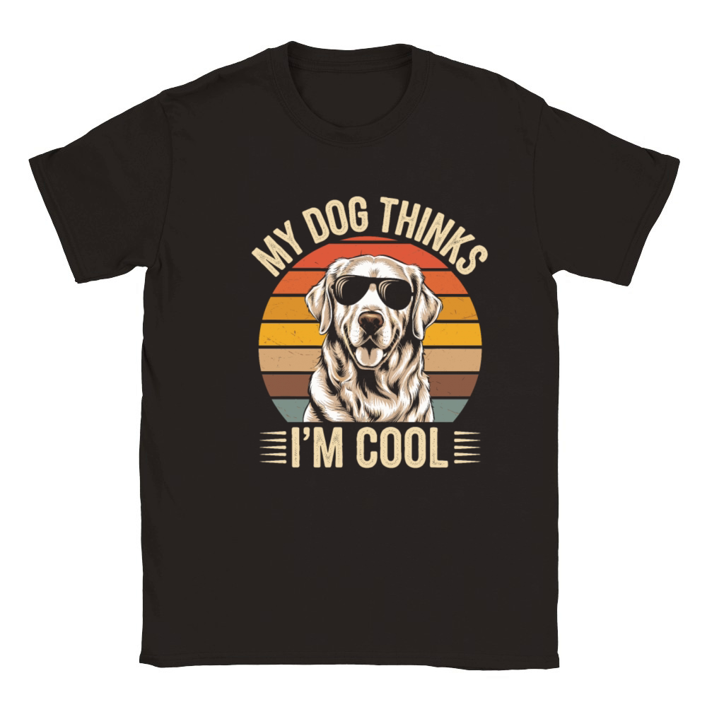 Golden Retriever My Dog Thinks Im Cool Classic Kids Crewneck T-shirt