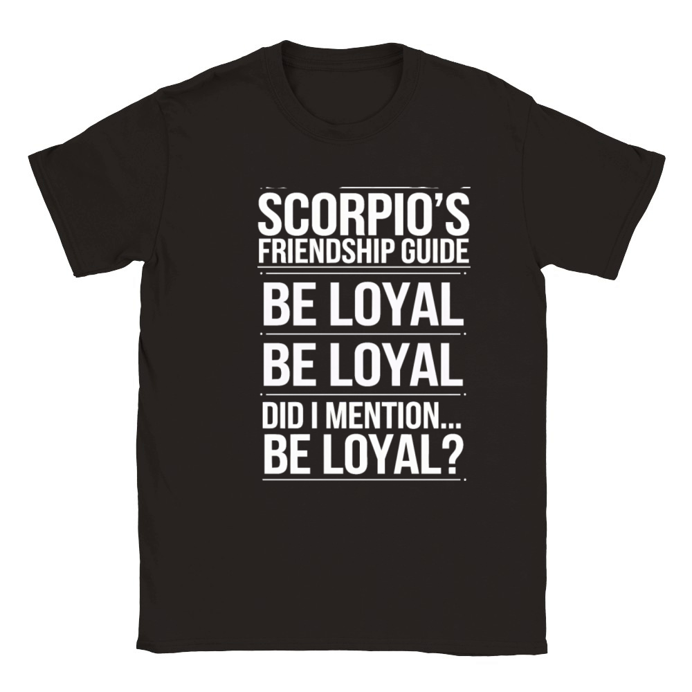 Scorpios Friendship Guide Funny Quote Classic Kids Crewneck T-shirt
