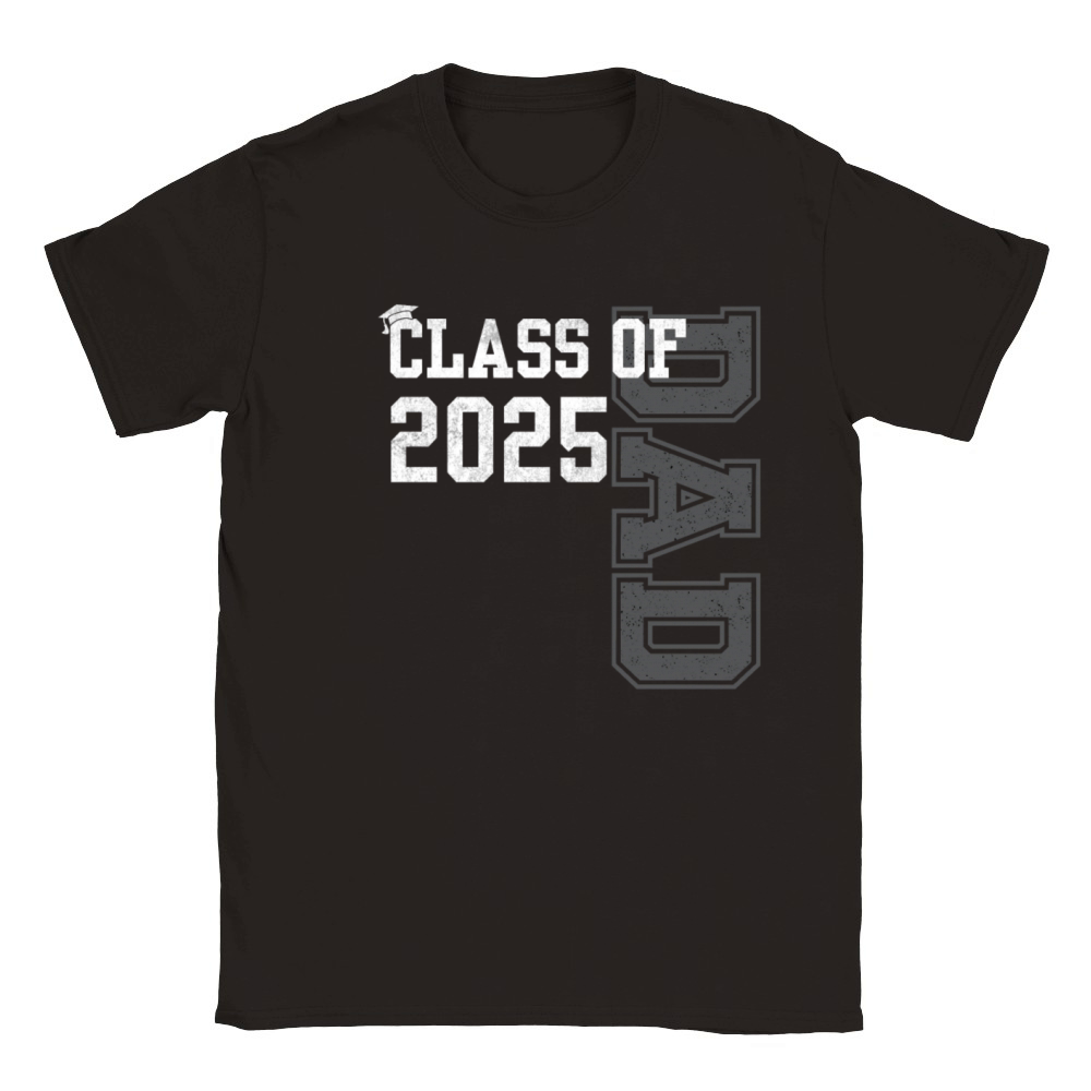 Senior Dad 2025 Proud Dad Of Class Of 2025 Senior Classic Kids Crewneck T-shirt