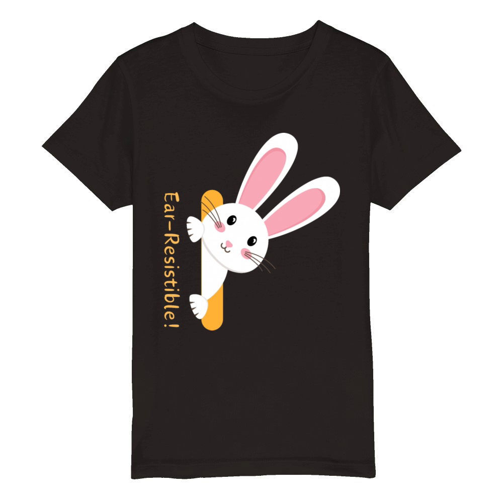 Bunny with Big Ears Organic Kids Crewneck T-shirt