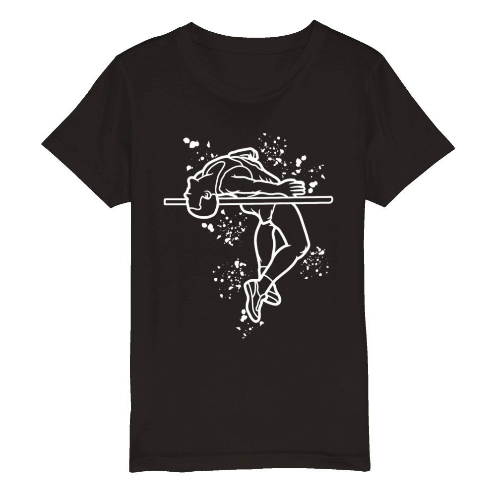 High Jumper High Jumping High Jump Organic Kids Crewneck T-shirt
