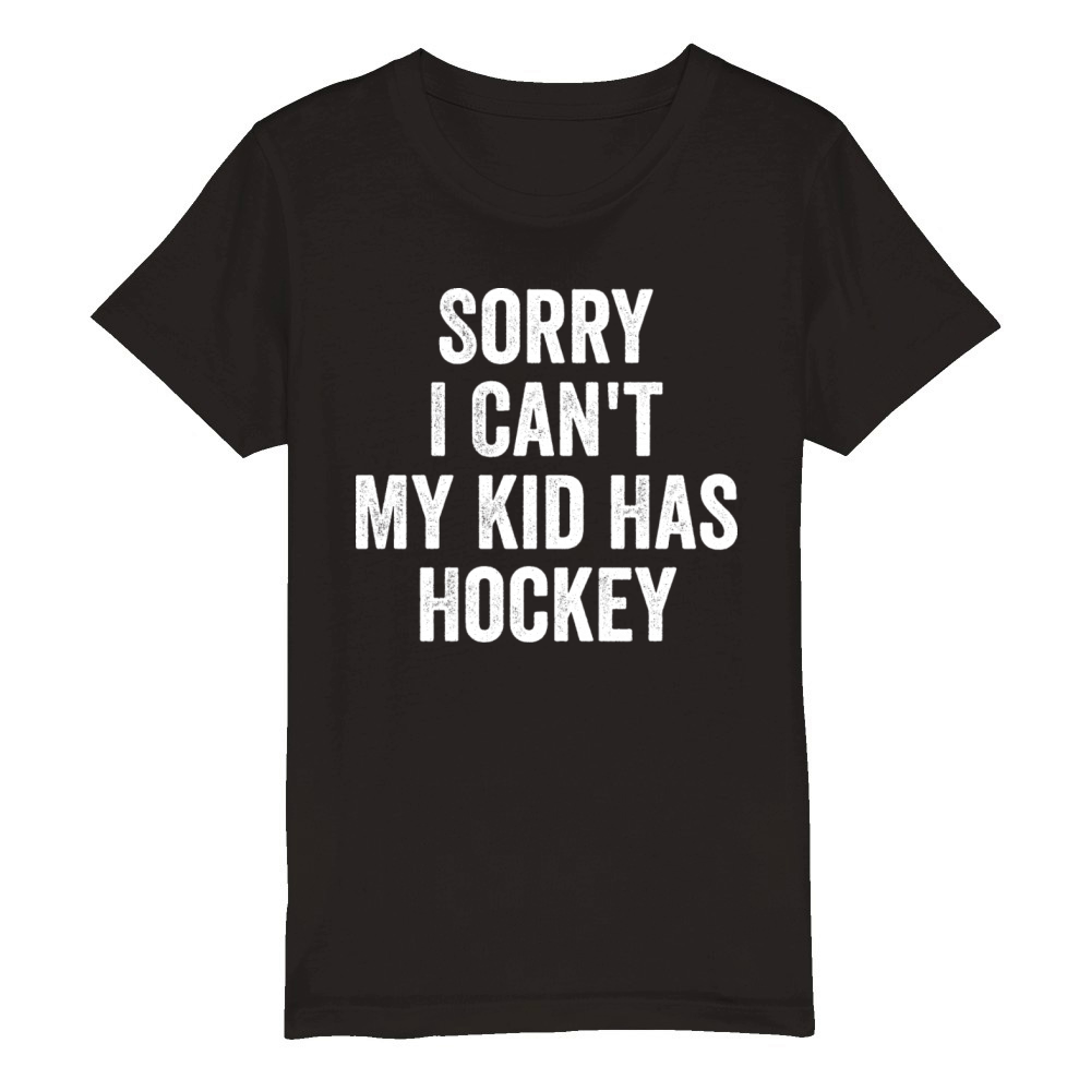 Hockey Parent Hockey Mom Dad Funny Organic Kids Crewneck T-shirt