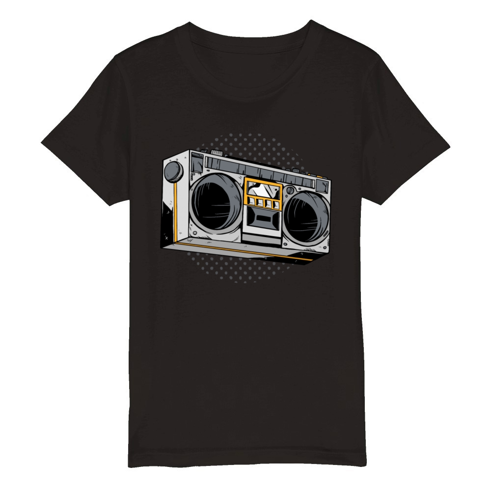 Retro Vintage 80s radio design Organic Kids Crewneck T-shirt