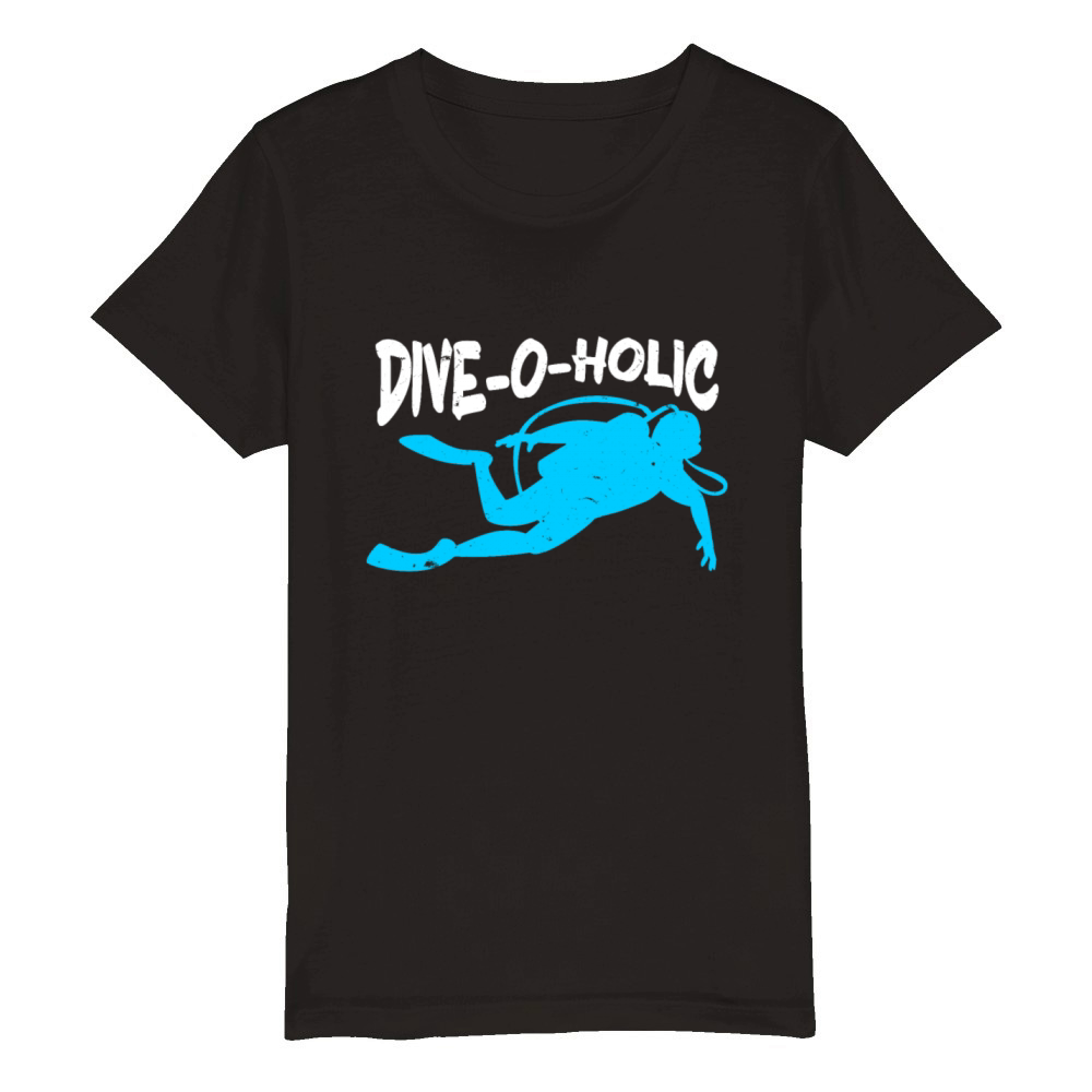 Scuba Diving Diver Organic Kids Crewneck T-shirt
