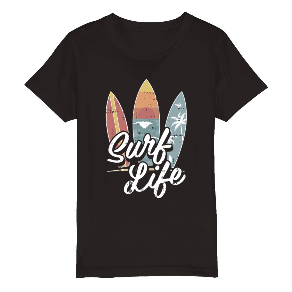 Surf Life Organic Kids Crewneck T-shirt