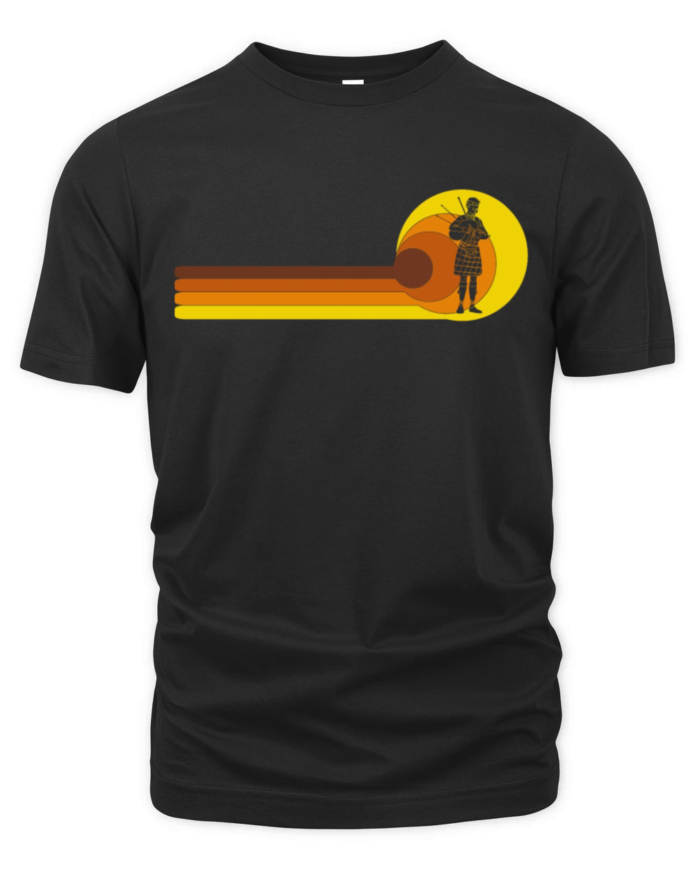 Bagpiper Bagpipes-Music Scotland 70s Years Organic Unisex T-shirt