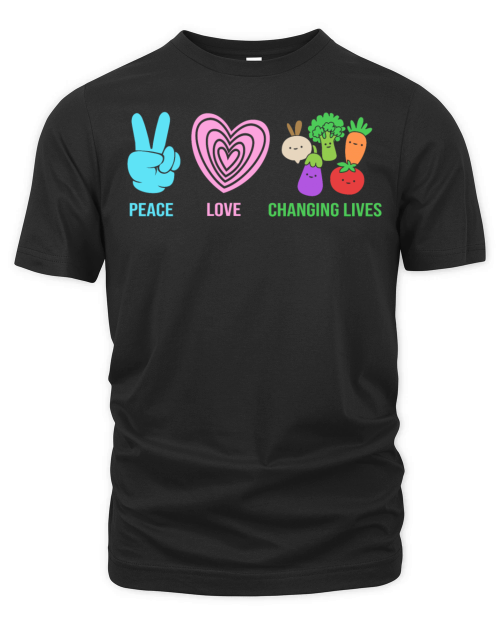 Peace Love Changing Lives Nutritionist Dietitian Organic Unisex T-shirt