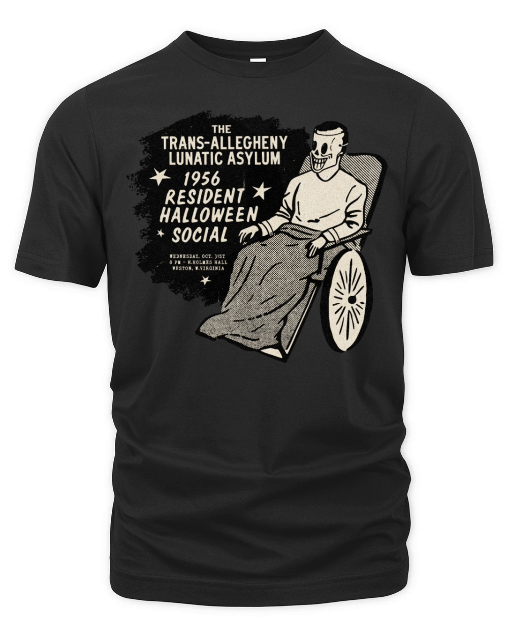 Vintage Insane Asylum Halloween Social Organic Unisex T-shirt