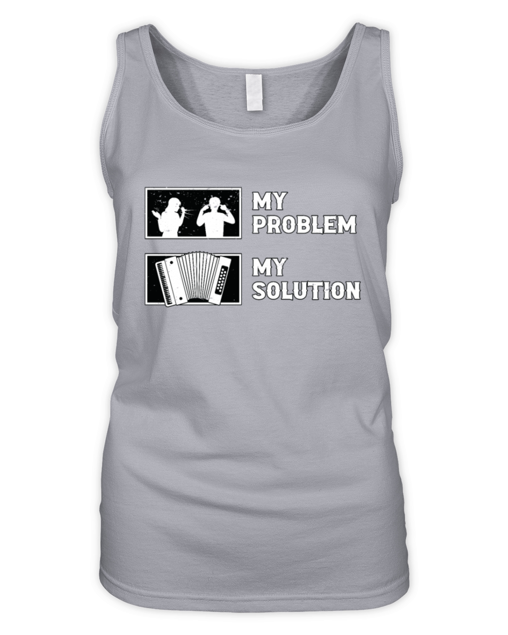 Accordion Player My Problem My Pictogram Dad Mom Organic Women's Tank Top