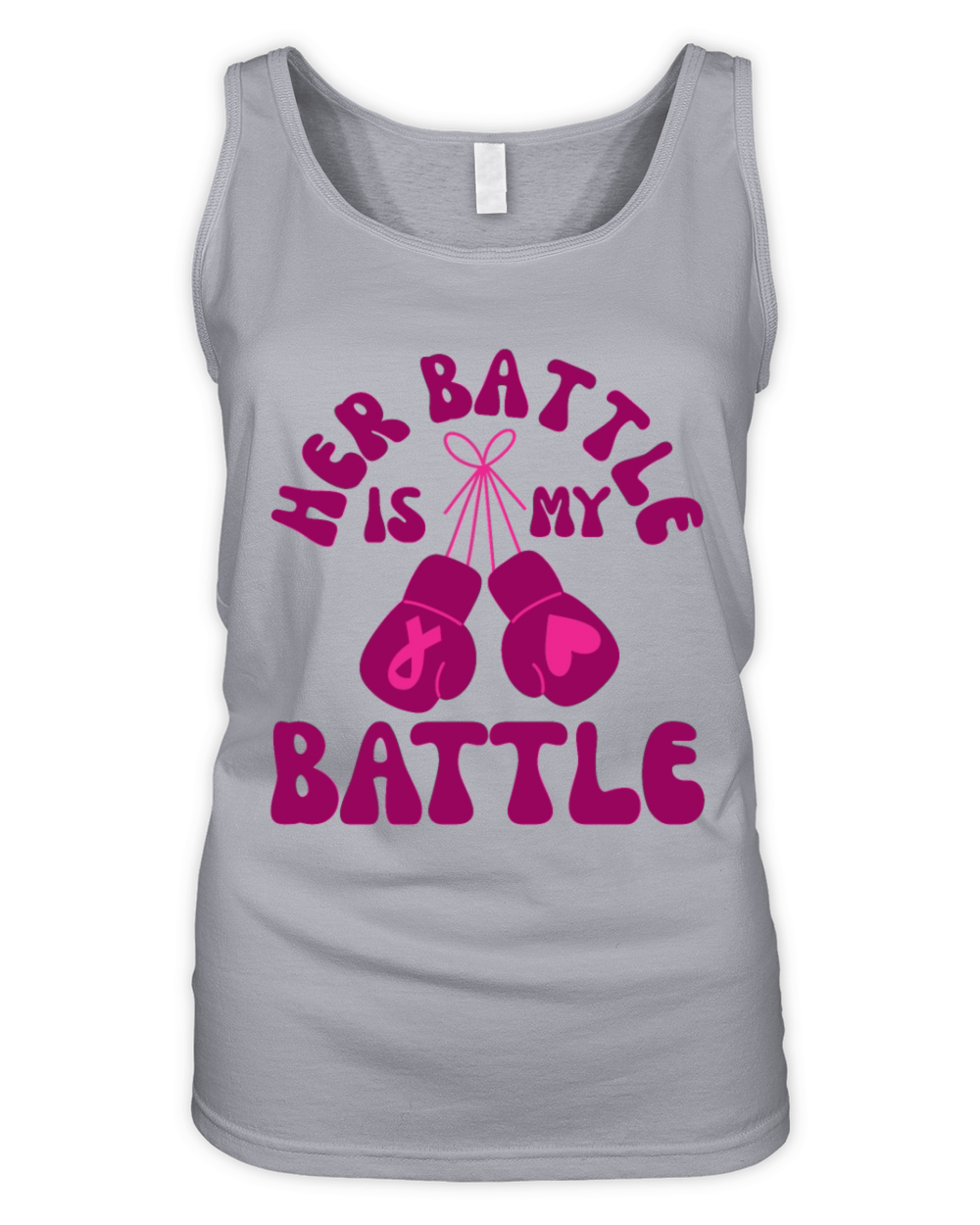 Her Battle Is My Battle Breast Cancer Organic Women's Tank Top
