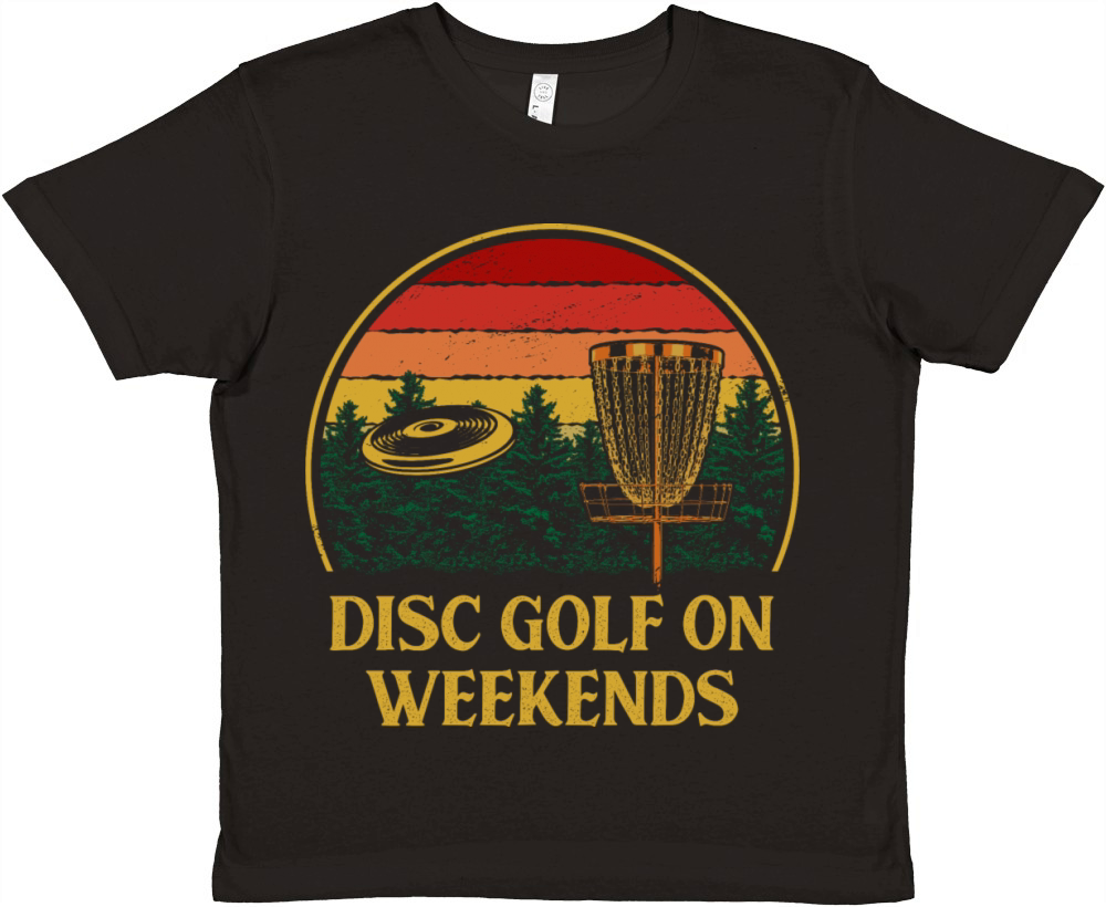Disc Golf on Weekends Hobby Golfer Activities Premium Kids Crewneck T-shirt