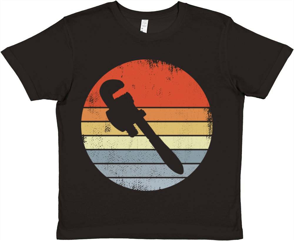 Pipe Wrench Vintage Look Premium Kids Crewneck T-shirt