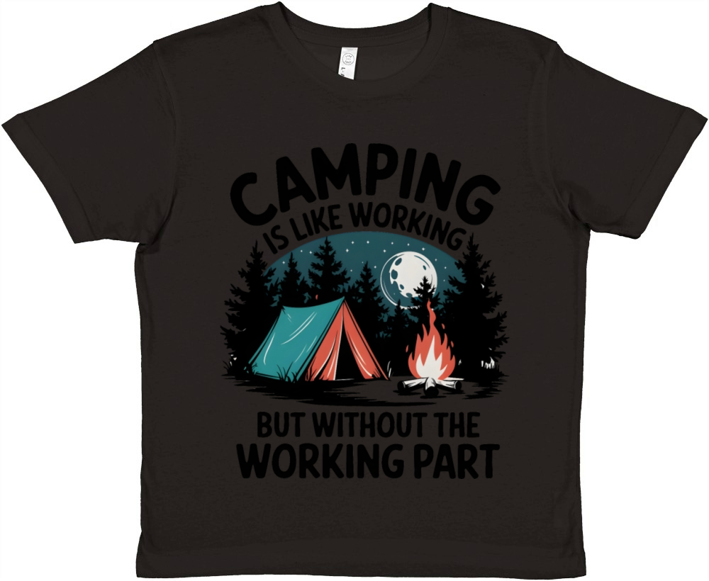 Quotes Camping is like working Premium Kids Crewneck T-shirt