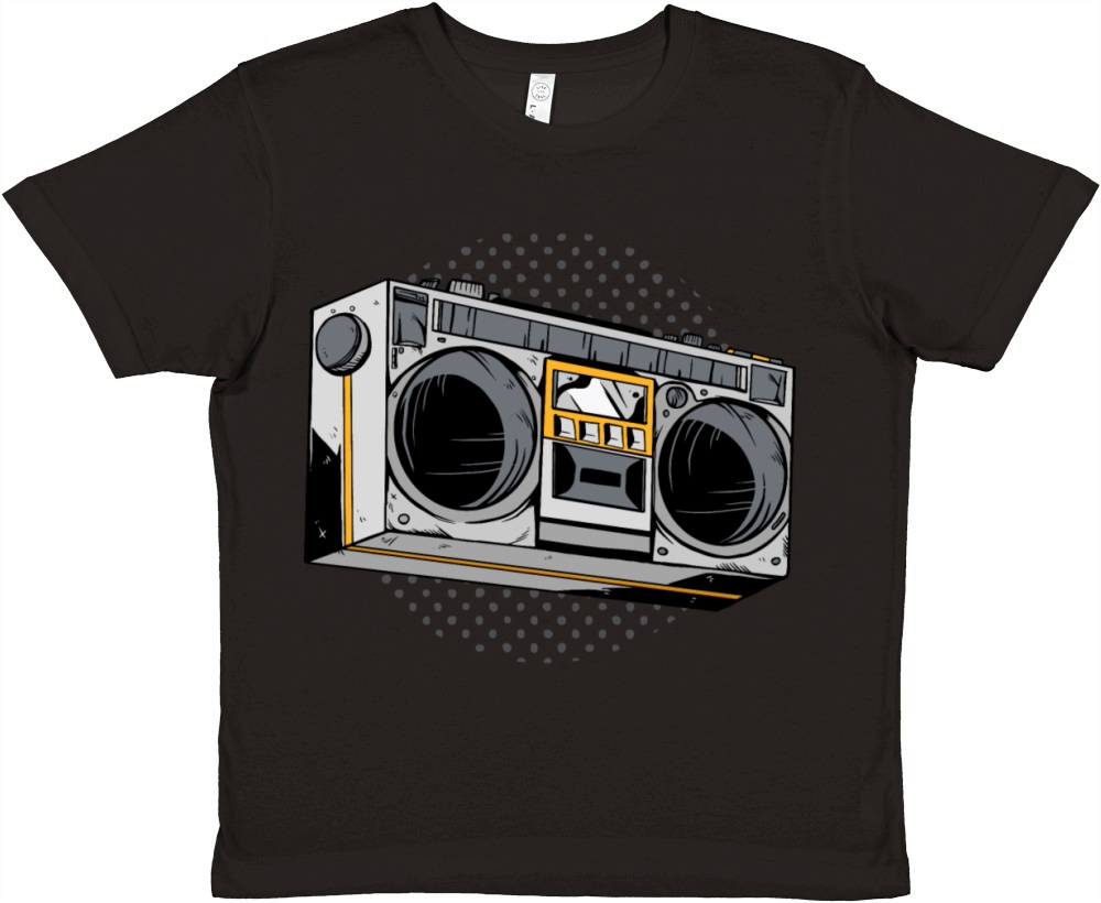 Retro Vintage 80s radio design Premium Kids Crewneck T-shirt