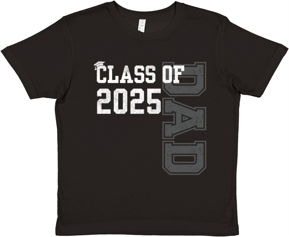 Senior Dad 2025 Proud Dad Of Class Of 2025 Senior Premium Kids Crewneck T-shirt