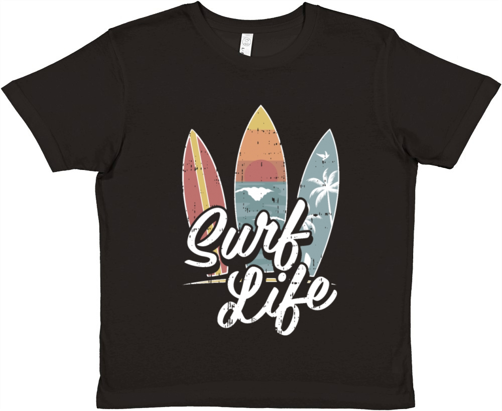 Surf Life Premium Kids Crewneck T-shirt