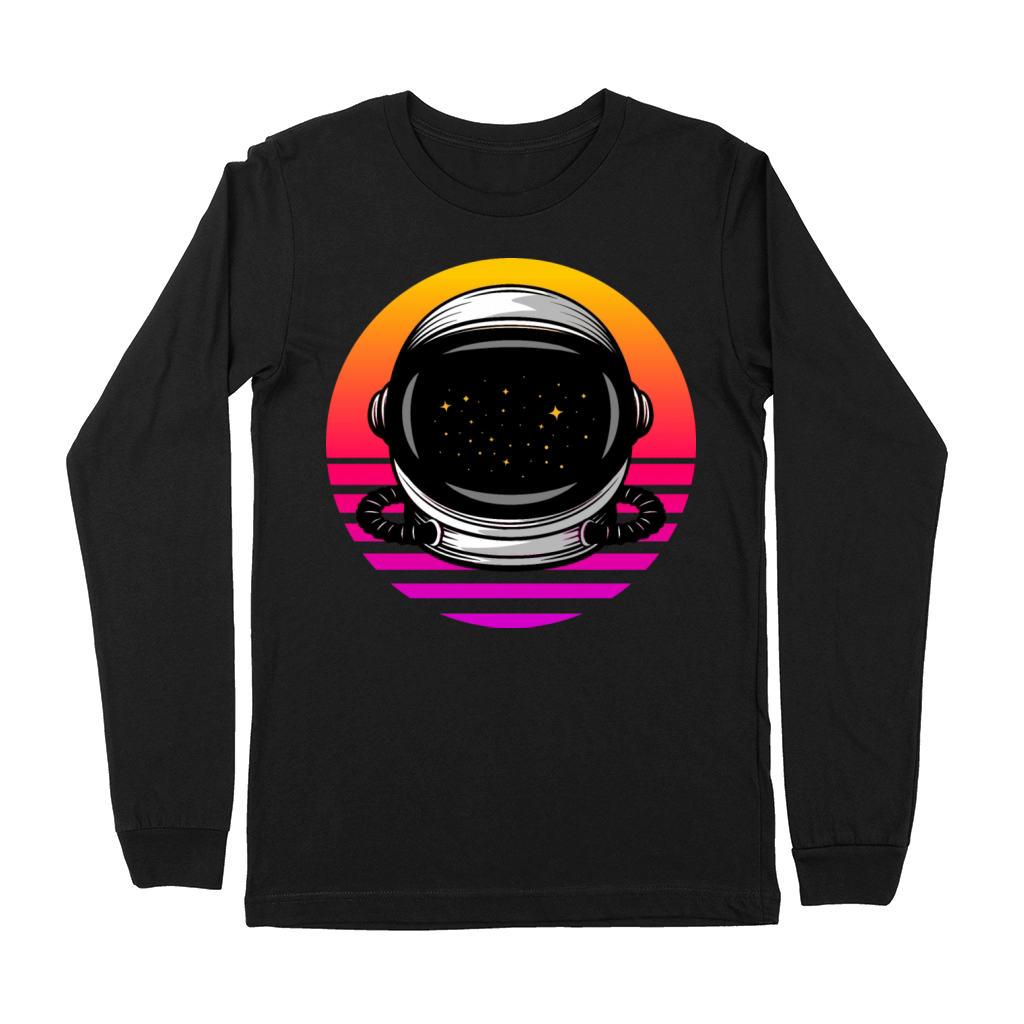 Astronaut Stargazers Space Lover Retro Vintage Premium Long Sleeve